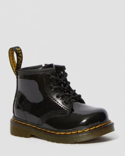 Baby 1460 Lackleder Schnürstiefel in Schwarz