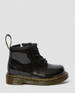 Baby 1460 Lackleder Schnürstiefel in Schwarz