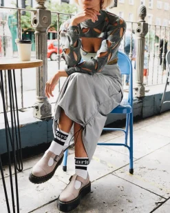 Bethan Pisa Leder Mary Jane Plateauschuhe in Vintage Taupe