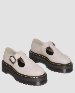 Bethan Pisa Leder Mary Jane Plateauschuhe in Vintage Taupe