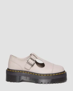 Bethan Pisa Leder Mary Jane Plateauschuhe in Vintage Taupe