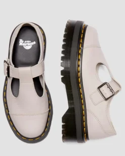 Bethan Pisa Leder Mary Jane Plateauschuhe in Vintage Taupe
