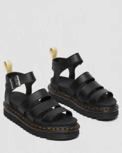 Blaire Felix Rub Off Vegan Riemensandalen in Schwarz