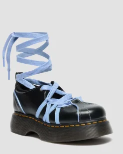 Buzz Ballerina Gloss Leder Schuhe in Schwarz