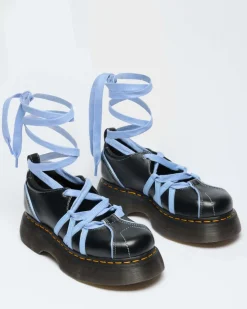 Buzz Ballerina Gloss Leder Schuhe in Schwarz