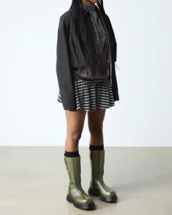 BUZZ HI ECLIPSE LEDER STIEFEL in Olivgrün Grün
