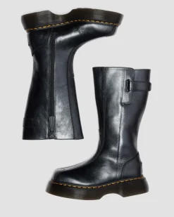 BUZZ HI ECLIPSE LEDER STIEFEL in Schwarz