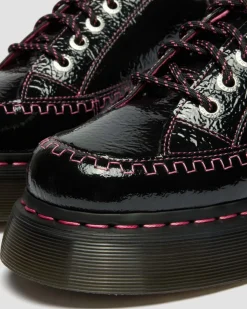 Buzz 5-Ösen Distressed Lackleder Schuhe in Schwarz