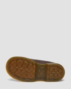 Buzz 5-Ösen Flower Grizzly Leder Schuhe in Dunkelbraun