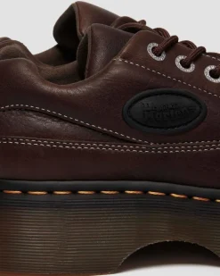 Buzz 5-Ösen Grizzly Leder Schuhe in Dunkelbraun