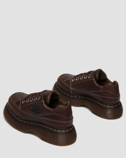 Buzz 5-Ösen Grizzly Leder Schuhe in Dunkelbraun