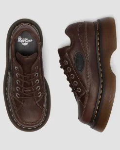 Buzz 5-Ösen Grizzly Leder Schuhe in Dunkelbraun