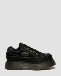 Buzz 5-Ösen Hair On Leder Schuhe in Schwarz