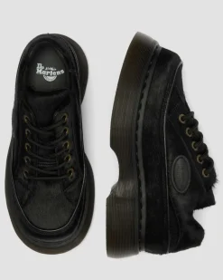 Buzz 5-Ösen Hair On Leder Schuhe in Schwarz