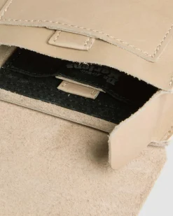 Carrara Vertikale Umhängetasche aus Leder in Beige