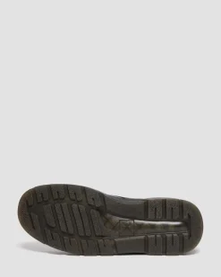 Crewson Leder Schnürstiefel in Black