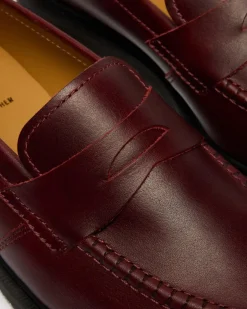 Delapre Penny Loafer in Burgundy