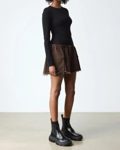 DMXL Distressed Lackleder Chelsea Boots in Schwarz