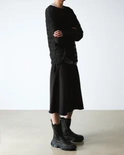 DMXL Leder Biker Boots in Schwarz
