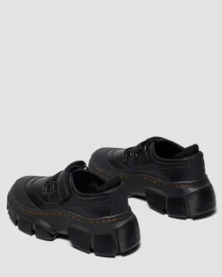 DMXL MARY JANE LEDER SCHUHE in Schwarz