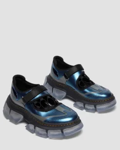 DMXL V2 MARY JANE SCHUHE in Blau & Silber