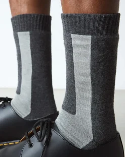 Double Doc Bio Baumwollsocken in Schwarz & Weiß