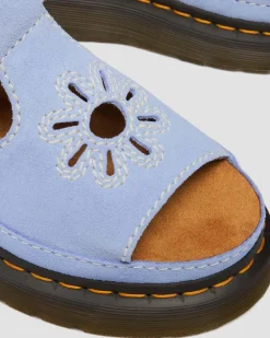 Dunnet Flower Buttersoft Leder Sandalen in Cornflower Blau