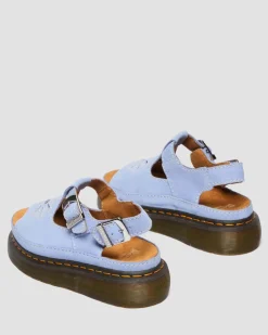 Dunnet Flower Buttersoft Leder Sandalen in Cornflower Blau