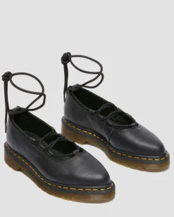 Elphie Ii Virginia Leder Ballerinas in Schwarz