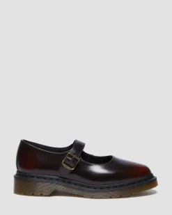 Elphie Mary Jane Leder Schuhe in Cherry Red