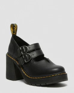Eviee Sendal Leder Mary Jane Absatzschuhe in Schwarz
