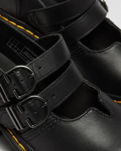 Eviee Sendal Leder Mary Jane Absatzschuhe in Schwarz