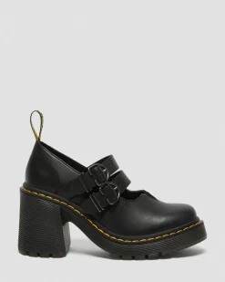 Eviee Sendal Leder Mary Jane Absatzschuhe in Schwarz