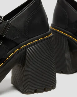 Eviee Sendal Leder Mary Jane Absatzschuhe in Schwarz