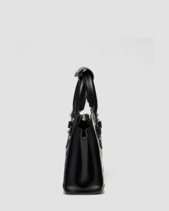 Extra Kleine Dalmatiner Hair On Leder Tote Bag in Creme & Schwarz