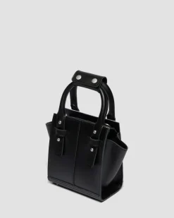 Extra Kleine Dalmatiner Hair On Leder Tote Bag in Creme & Schwarz