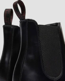 Flora Glattleder Chelsea Boots in Schwarz