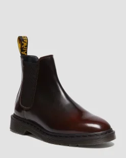 Graeme Arcadia Leder Chelsea Boots in Cherry Red