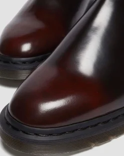 Graeme Arcadia Leder Chelsea Boots in Cherry Red
