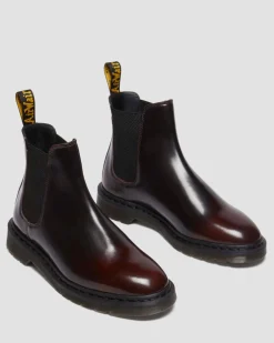 Graeme Arcadia Leder Chelsea Boots in Cherry Red