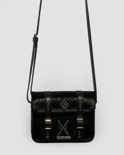 Hair On & Kiev Leder Umhängetasche 18 cm in Schwarz