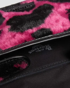 Hair-On Cow Print Umhängetasche 18cm in Thrift Pink