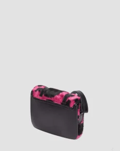 Hair-On Cow Print Umhängetasche 18cm in Thrift Pink