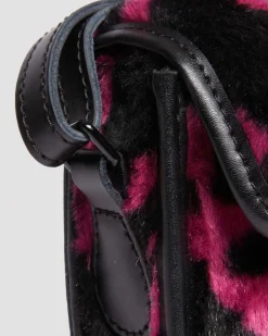 Hair-On Cow Print Umhängetasche 18cm in Thrift Pink