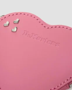 Herzförmige Schlüsselanhänger Ledertasche in Dms Pink