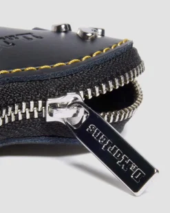 Herzförmige Schlüsselanhänger Ledertasche in Schwarz