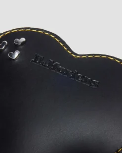 Herzförmige Schlüsselanhänger Ledertasche in Schwarz