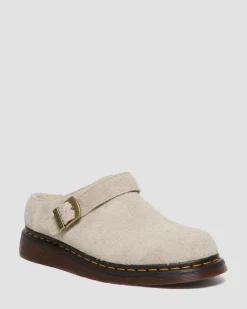 Isham Faux Shearling Lined Wildleder Mules in Vintage Taupe