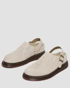Isham Faux Shearling Lined Wildleder Mules in Vintage Taupe