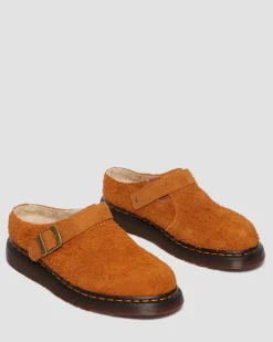 Isham Faux Shearling Lined Wildleder Mules in Pecan Brown